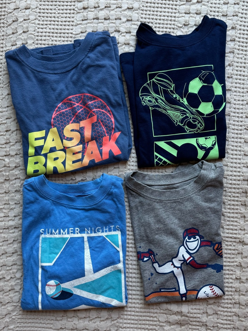 Kids Sports Tee Bundle - Basketball, Soccer, Baseball